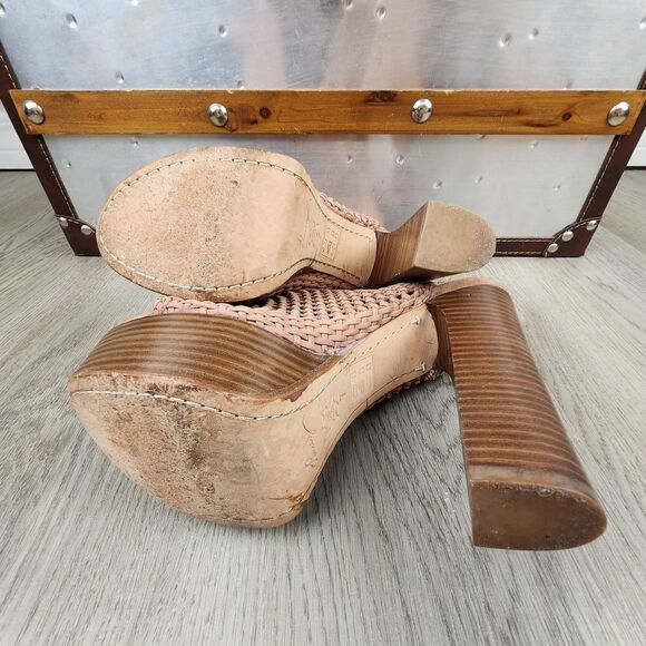 Pencey Alexus Woven Platform Leather Sandals size 7 - Picture 7 of 12